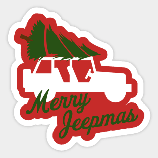 Merry Jeepmas! White Sticker